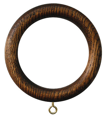 Jones Oakham 50mm Wood Pole Rings, Medium Oak