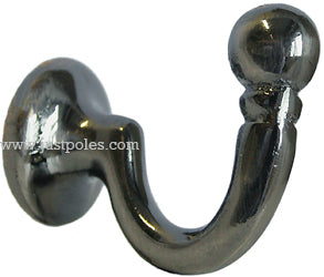 Jones Large Ball End Tassel Hook, Black Nickel