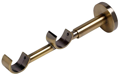Speedy Double IDC Pole Bracket 28mm, Antique Brass