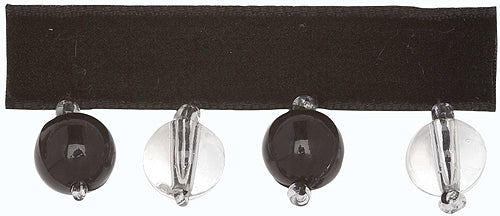 Hallis B`dazzle Trimming Small Beads Clear & Black