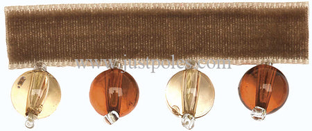 Rolls B'dazzle Trimming Small Beads Amber & Apricot