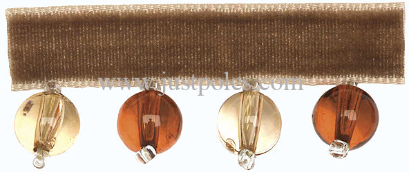 Rolls B'dazzle Trimming Small Beads Amber & Apricot