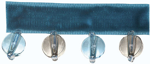 Hallis B`dazzle Trimming Small Beads Grey & Turquoise