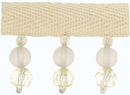 Hallis B`dazzle Trimming Opaque & Clear Beads Ivory