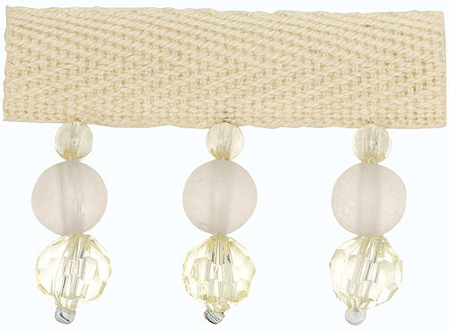 Hallis B`dazzle Trimming Opaque & Clear Beads Ivory