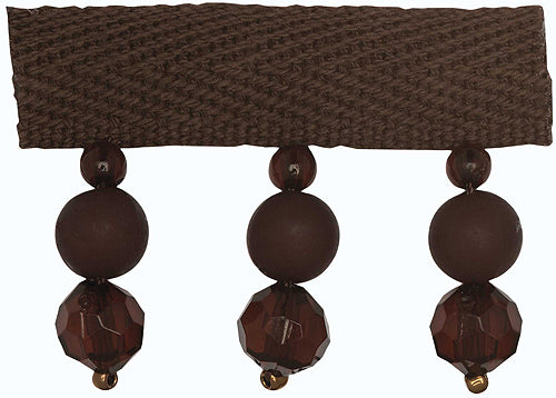 Hallis B`dazzle Trimming Opaque & Clear Beads Brown
