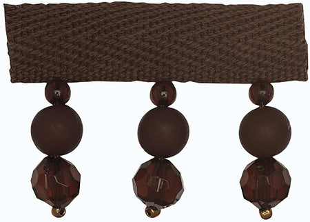 Hallis B`dazzle Trimming Opaque & Clear Beads Brown