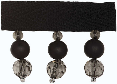 Hallis B`dazzle Trimming Opaque & Clear Beads Black