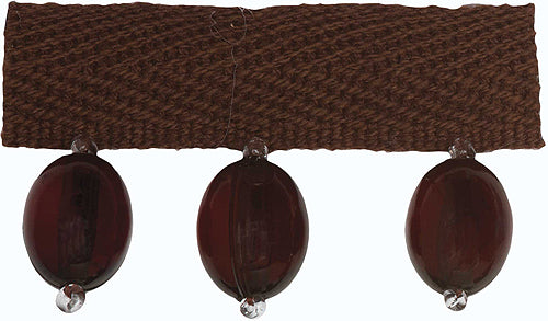 Hallis B`dazzle Trimming Oval Beads Brown