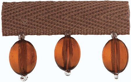 Hallis B`dazzle Trimming Oval Beads Amber