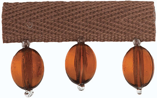 Hallis B`dazzle Trimming Oval Beads Amber