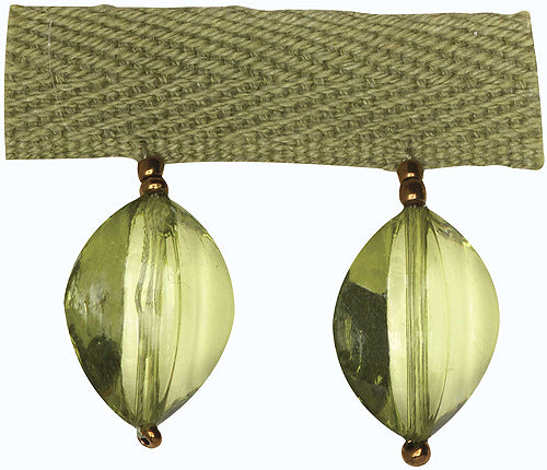Hallis B`dazzle Trimming Elliptical Beads Green
