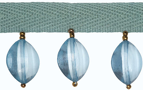 Hallis B`dazzle Trimming Elliptical Beads Turquoise