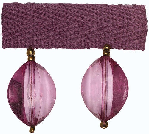 Hallis B`dazzle Trimming Elliptical Beads Mauve