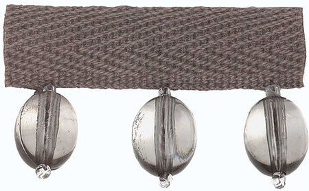 Hallis B`dazzle Trimming Oval Beads Grey