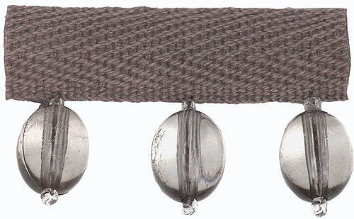 Hallis B`dazzle Trimming Oval Beads Grey
