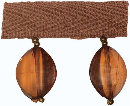 Hallis B`dazzle Trimming Elliptical Beads Amber