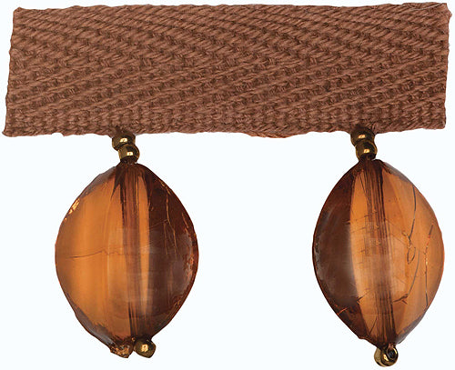 Hallis B`dazzle Trimming Elliptical Beads Amber