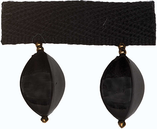 Hallis B`dazzle Trimming Elliptical Beads Black