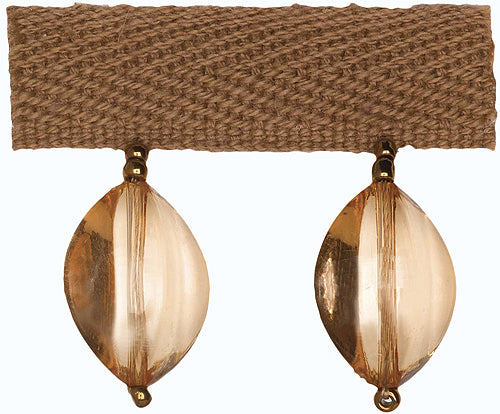 Hallis B`dazzle Trimming Elliptical Beads Apricot