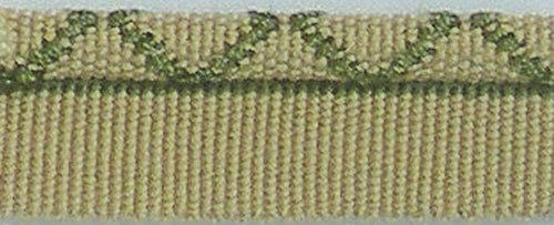 Hallis Warwick Trimming Classic Flanged Cord Leaf Green