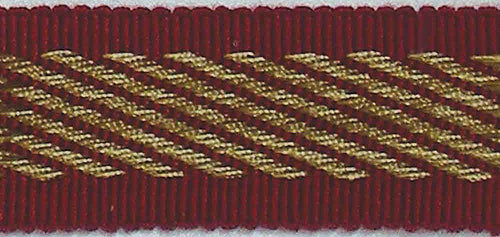 Hallis Warwick Trimming Classic Zebra Braid Red