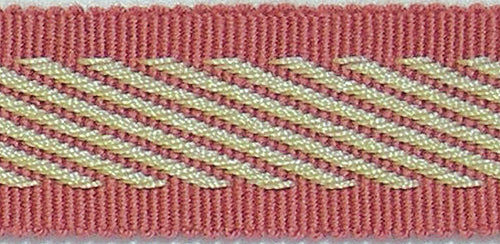 Hallis Warwick Trimming Classic Zebra Braid Pink