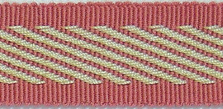 Hallis Warwick Trimming Classic Zebra Braid Pink