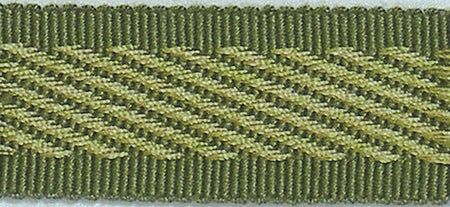 Hallis Warwick Trimming Classic Zebra Braid Leaf Green