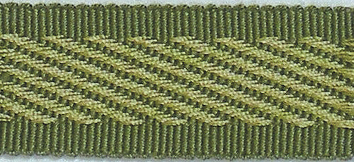 Hallis Warwick Trimming Classic Zebra Braid Leaf Green