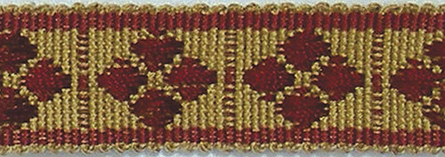 Hallis Warwick Trimming Classic Diamond Braid Red