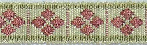 Hallis Warwick Trimming Classic Diamond Braid Pink