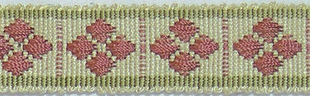 Hallis Warwick Trimming Classic Diamond Braid Pink