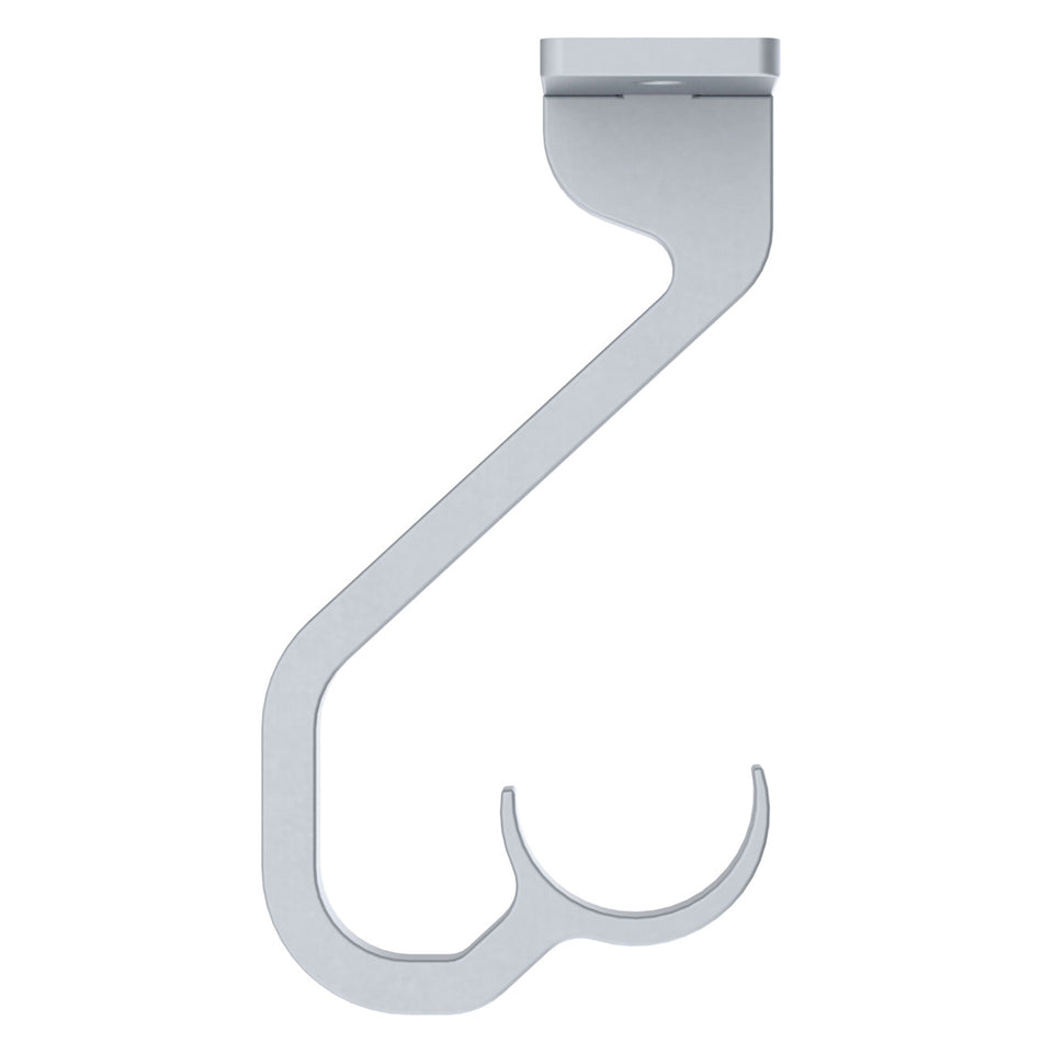 Arc 25mm Metal Ceiling Passing Bracket, Soft Silver
