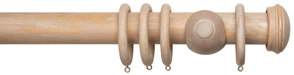 Advent Distressed Oak Curtain Pole with End Stop