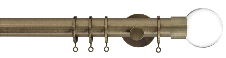 Jones Strand 35mm Pole Burnished Brass, Acrylic Ball