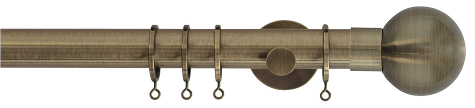 Jones Strand 35mm Pole Burnished Brass, Ball