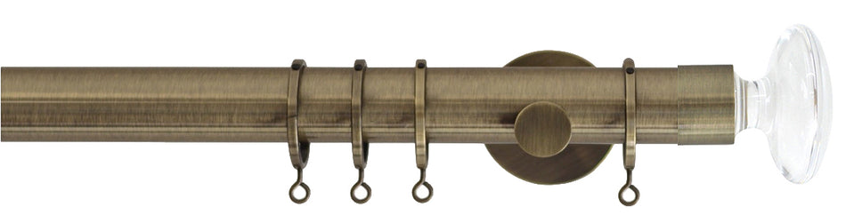 Jones Strand 35mm Pole Burnished Brass, Acrylic Disc