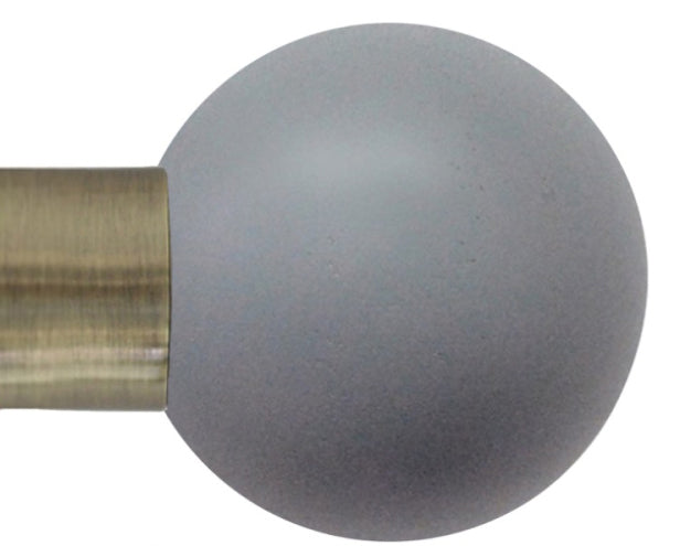Jones Strand 35mm Pole Finial Only Burnished Brass, Lead Painted Ball