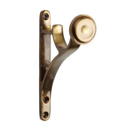 Modern Country Pole Metal End Bracket 45mm, 55mm, Antique Brass