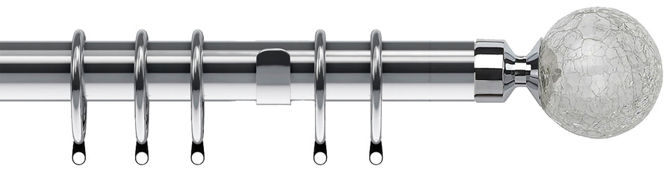 Speedy Poles Apart 28mm Curtain Pole, Chrome, Crash
