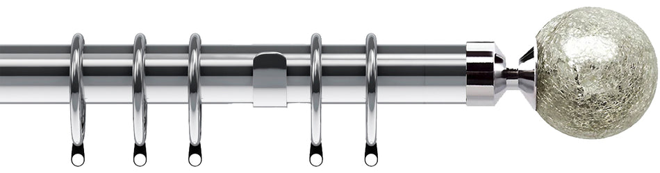 Speedy Poles Apart 28mm Curtain Pole, Chrome, Empire