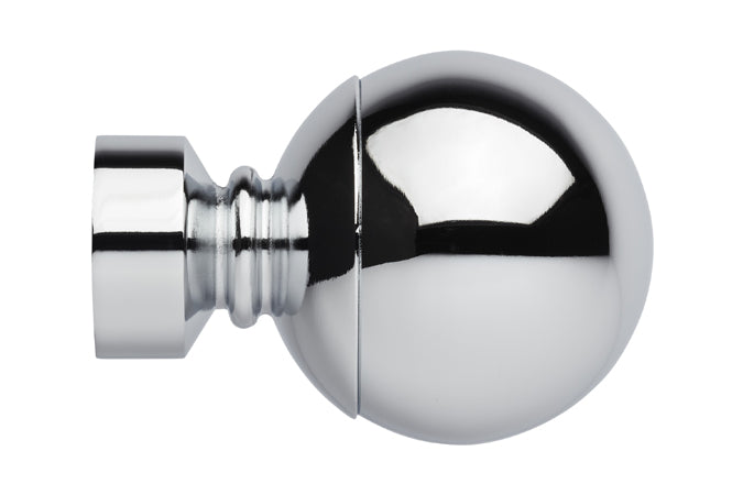 Neo 28mm Ball Finial Only, Chrome