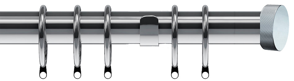 Speedy Poles Apart 28mm Curtain Pole, Chrome, Liv