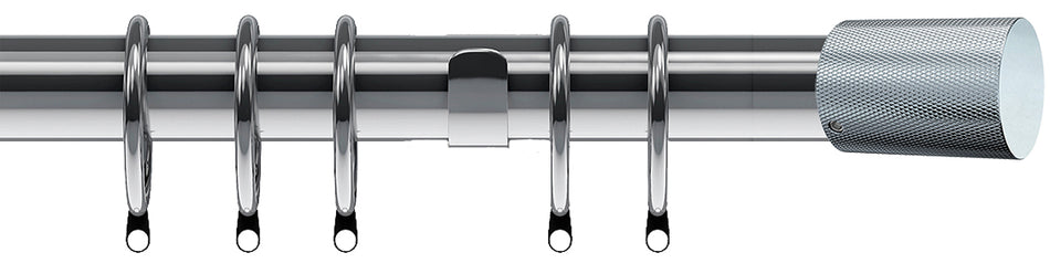 Speedy Poles Apart 28mm Curtain Pole, Chrome, Olivia