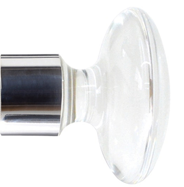 Jones Strand 35mm Pole Finial Only Chrome, Acrylic Disc