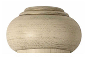 Modern Country Button Finial 45mm, 55mm, Brushed Cream