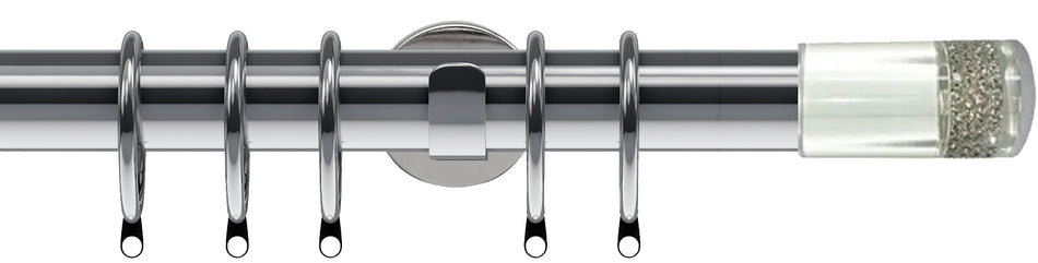 Speedy Poles Apart 28mm Pole Cylinder Chrome, Diamante