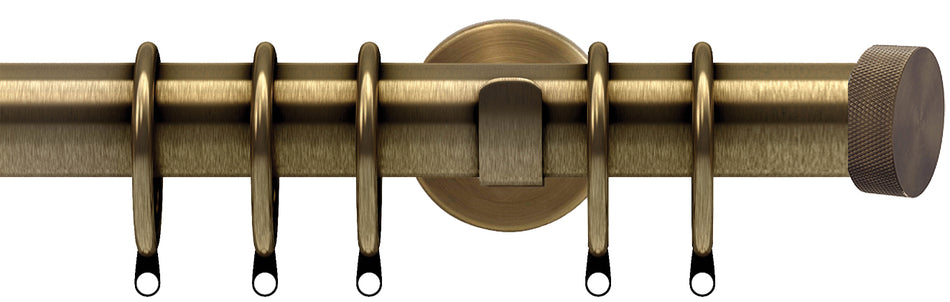 Speedy Poles Apart 28mm Pole Cylinder Antique Brass, Liv
