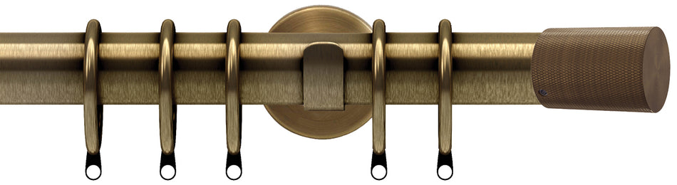 Speedy Poles Apart 28mm Pole Cylinder Antique Brass, Olivia